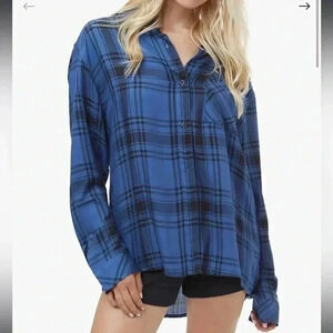 WeWoreWhat Soft Boyfriend Plaid Flannel Shirt